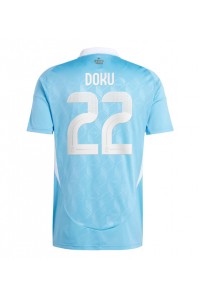 België Jeremy Doku #22 Voetbaltruitje Uit tenue EK 2024 Korte Mouw